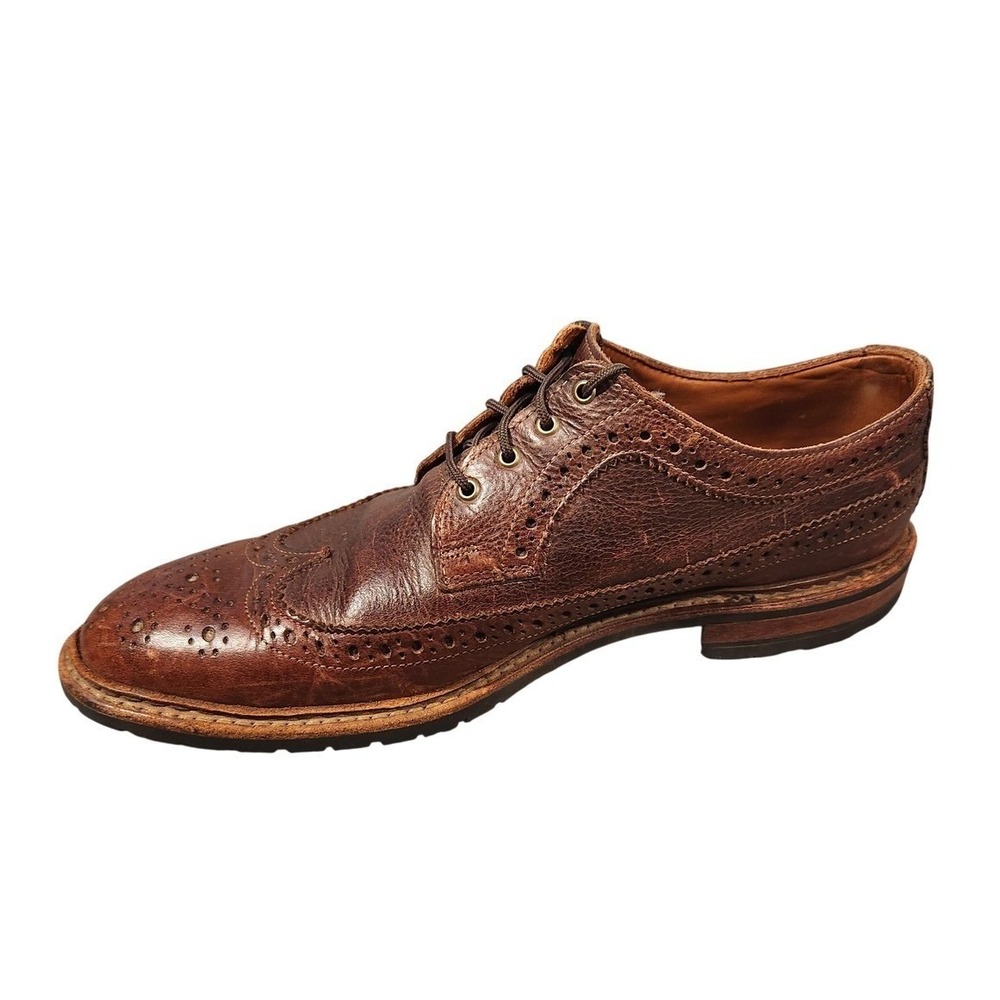 Vintage Allen Edmonds Shoes Mens Size 10.5 Leather Wingtip Oxford Brogue Dress